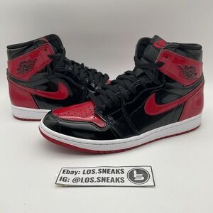 Size 10 - Jordan‎ 1 Retro OG High Patent Bred (555088-063)